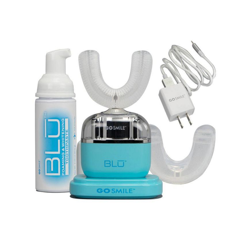 GO SMILE BLU Hands-Free Toothbrush and Whitening Device Teal