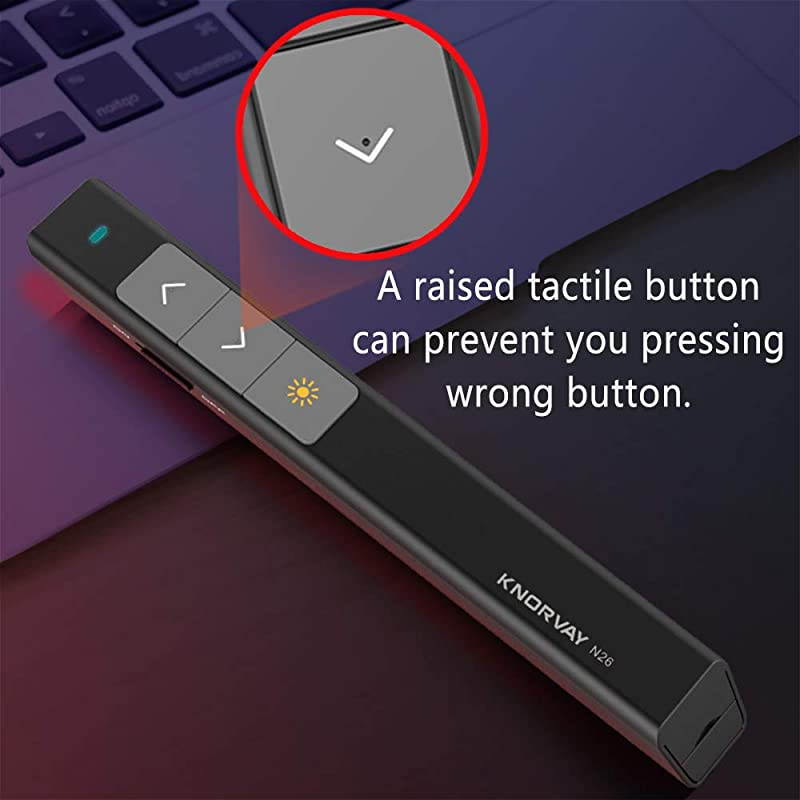 Presentation Clicker for Laptop Presentations 300ft  N26 Wireless Presenter Remote PowerPoint Clicker for Presentation Remote Google Slides Clicker