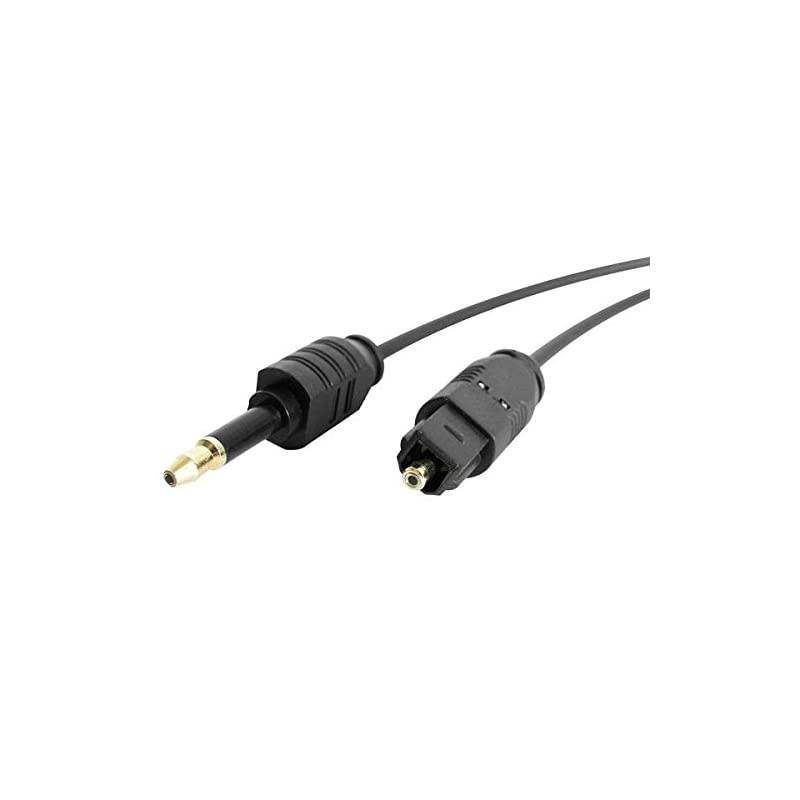 com 6 ft 18 m Toslink to Mini Toslink Cable Toslink to Mini SPDIF Audio Cable Black Digital Optical Cable THINTOSMIN6