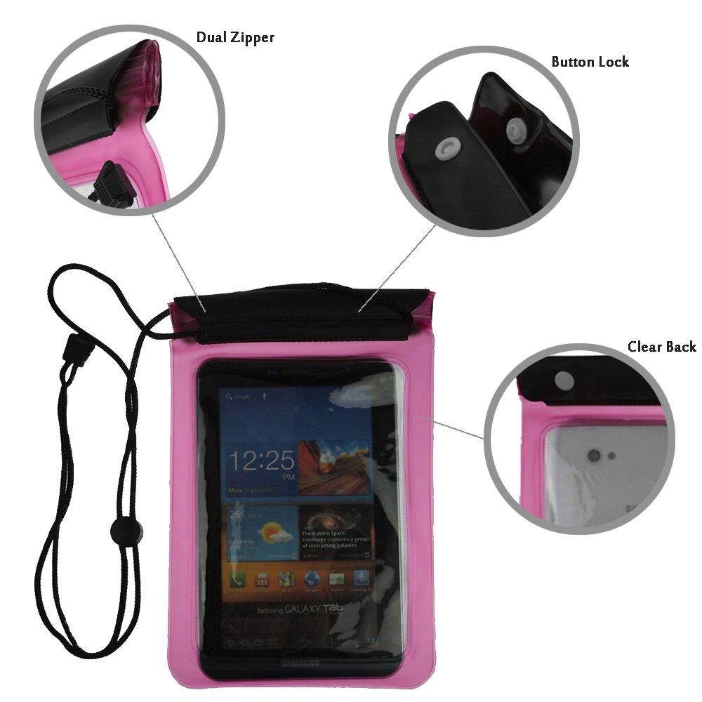 Mary Portfolio Lightweight Hard Cover Case (Pink Zebra) For Apple iPad Air 2 [New iPad Air] + Pink Waterproof Sleeve