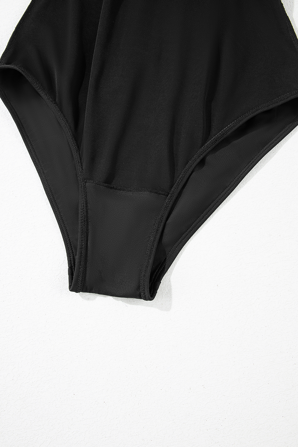 Black Plant Print Zip Front Half Sleeve One Piece Swimsuit