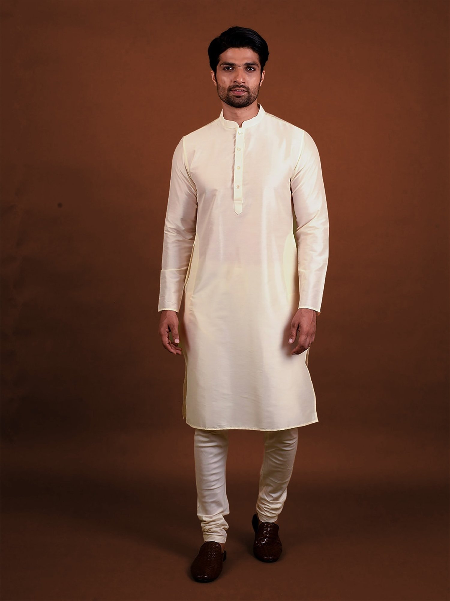 KISAH Multicolored Regular Fit Jacquard Kurta Set With Jacket