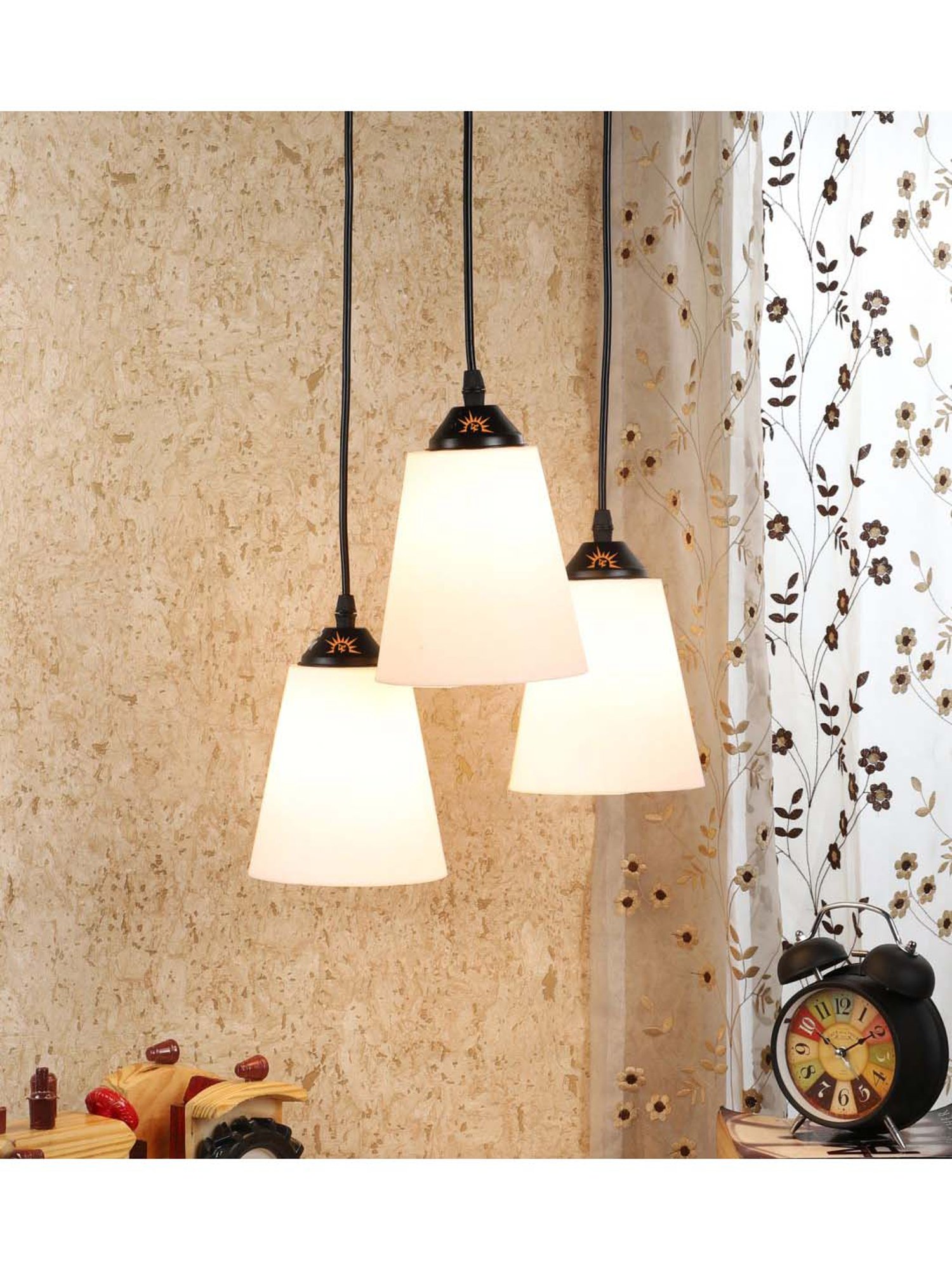 DecorativeRay White Hanging Light - Set of 1