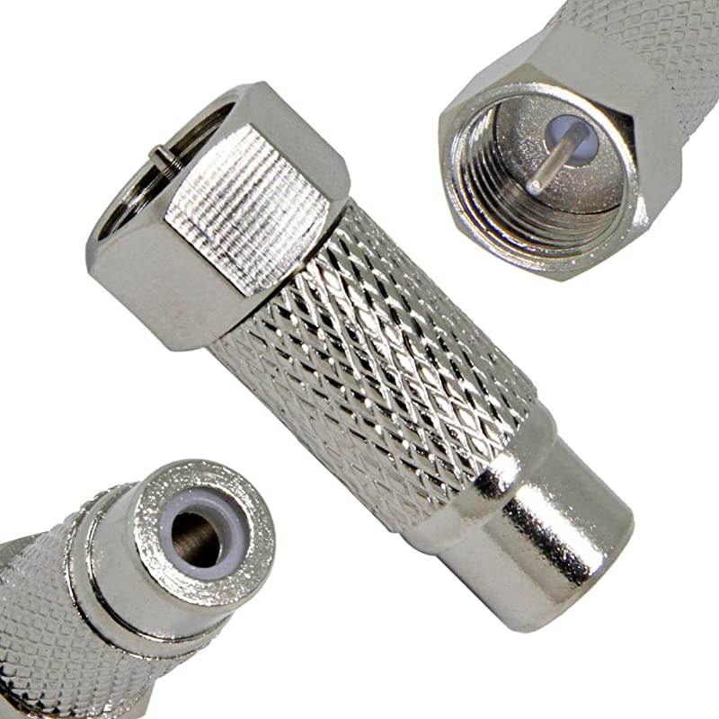 Atari 2600 Adapter, Coax to RCA, 50-Pack  F Male Plug to RCA Female Jack Connector Convertor for Atari 2600/7800, C64 Mini, Commodore, Sega, Colecovision Game System