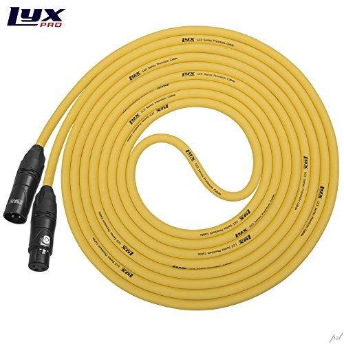 LyxPro Balanced XLR Cable 20 ft Microphone Cable, Powered Speakers , Yellow