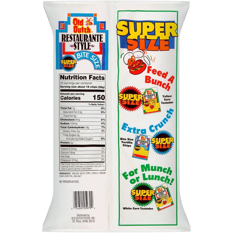 Old Dutch Restaurante Style Premium Tortilla Chips - 20oz