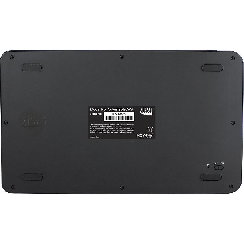 Adesso CyberTablet W9 - 8 x 5 in. Wireless Graphics Tablet - Graphics Tablet - 8" x 5" - 5080 lpi Wireless - Radio Frequency - 2048 Pressure Level