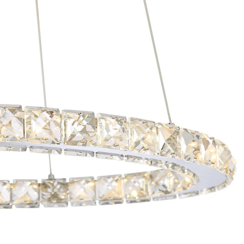 Glenna 23 3/4" Wide Chrome 2-Ring LED Pendant Light