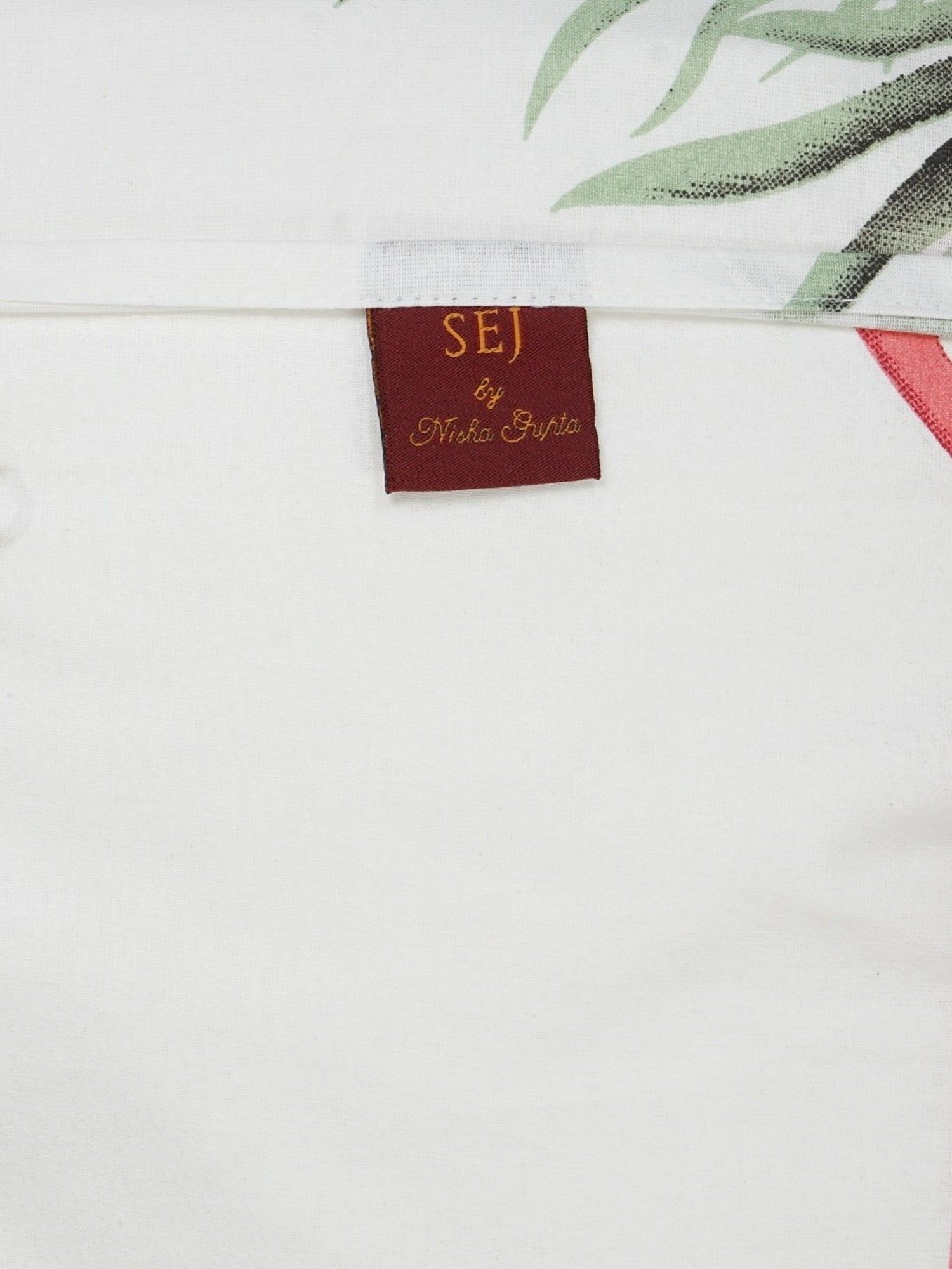 SEJ by Nisha Gupta Abstract Pink 160 TC Cotton King Bed Sheet with 2 Pillow Covers