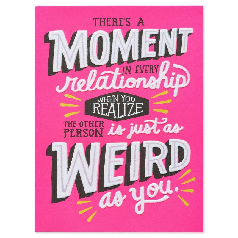 Funny Weird Valentine's Day Card with Flocking