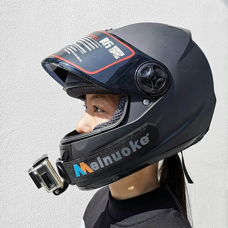 Full Face Motorcycle Helmet Chin Mount for Gopro Hero 87 2018 Black 6543+ SJCAM DJI OSMO Action Camera