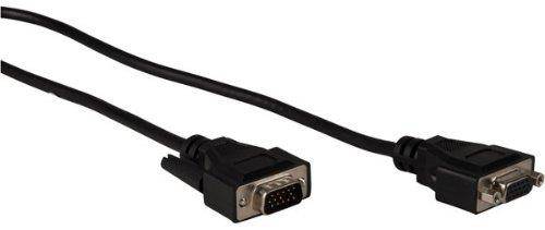 V7 VGA Extender HD-15 Male To HD-15 Female Cable, Black (6 Feet)