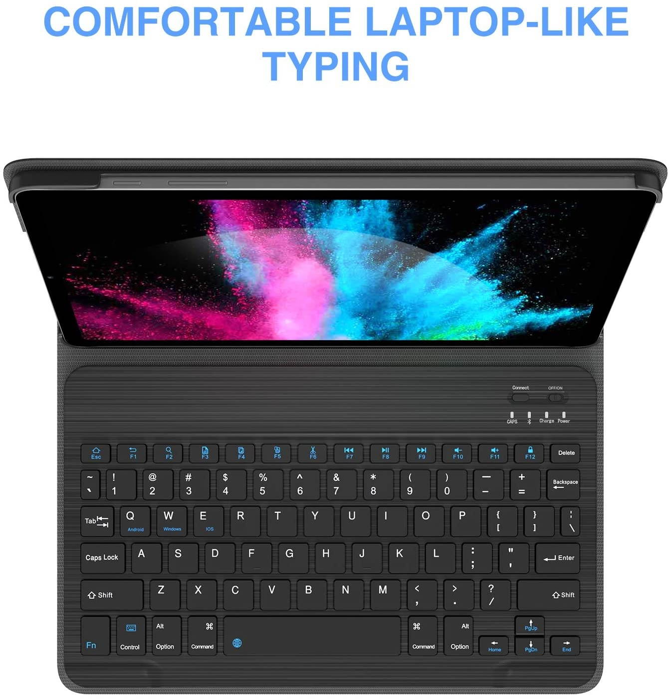 Galaxy Tab S6 Lite 10.4 Case with Keyboard - Detachable Wireless Keyboard - Premium Slim Folio Stand Cover for Samsung Galaxy Tab S6 Lite 10.4 Inch SM-P610 SM-P615 2020 Black