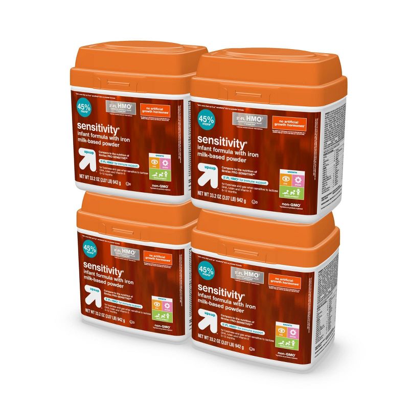 Non-GMO Sensitivity Infant Formula Powder with Iron - 33.2oz/4pk Each - Up&Up™