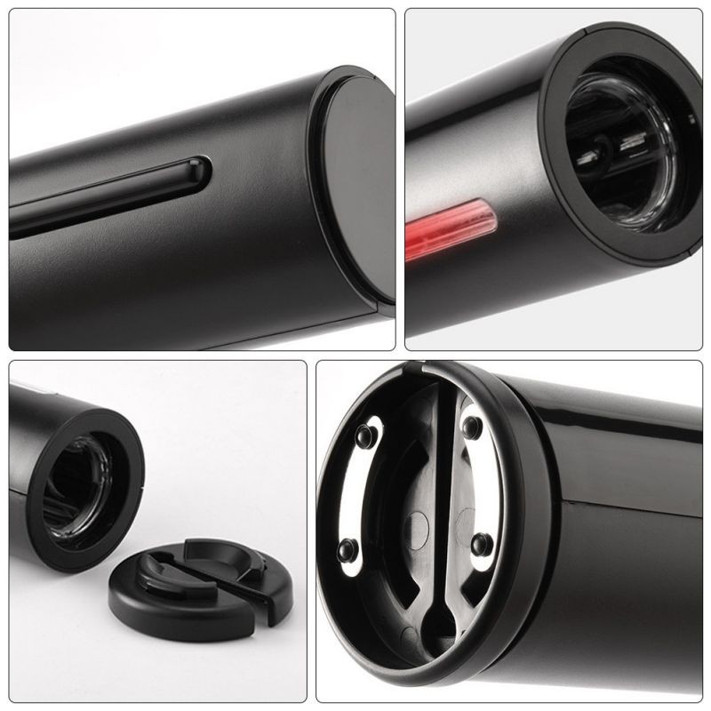 1 Set 4-in-1 Red Wine Bottle Opener Charging Multi-purpose Bottle Opener (Black)