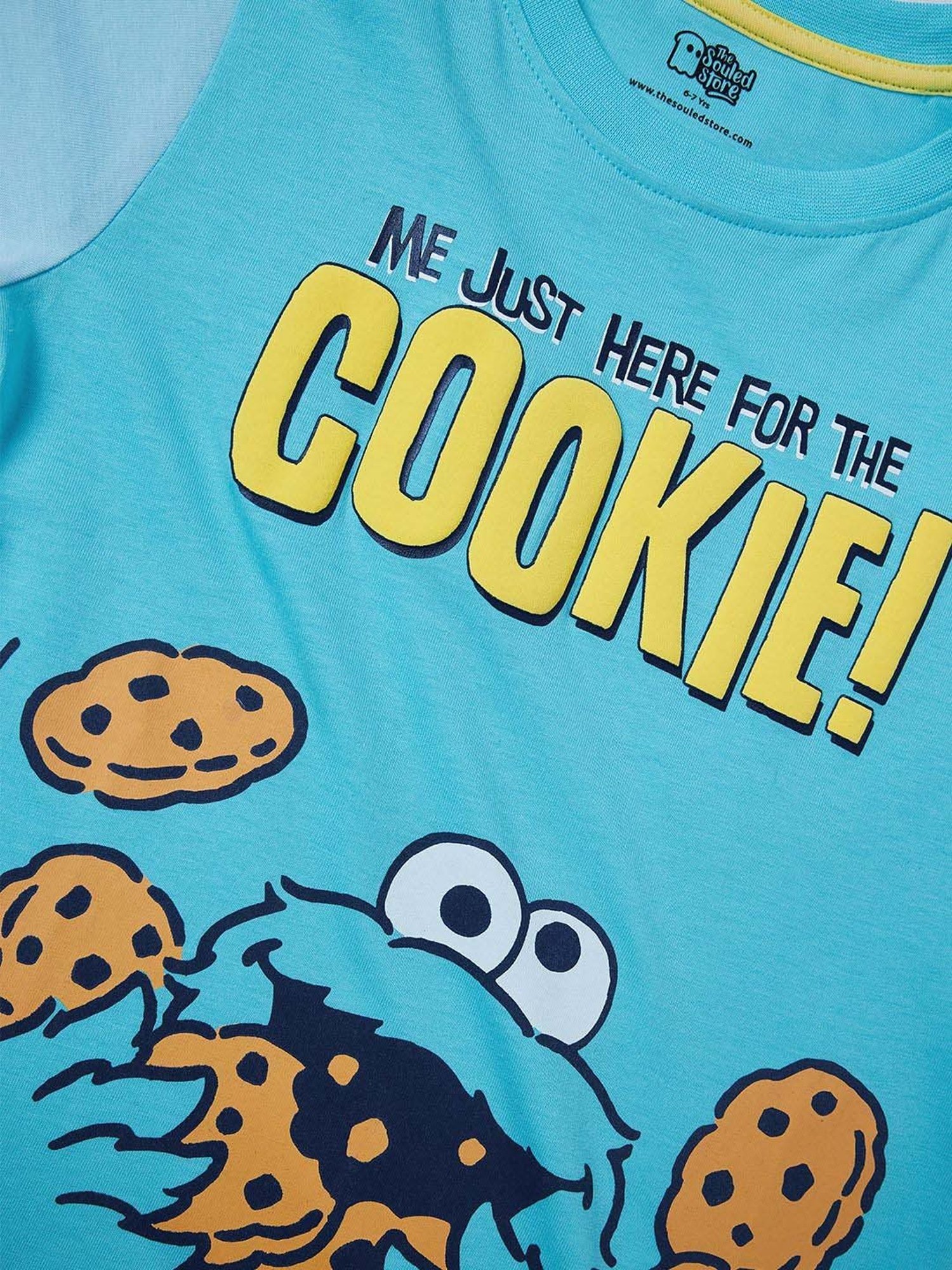 The Souled Store Kids Blue Cotton Printed T-Shirt