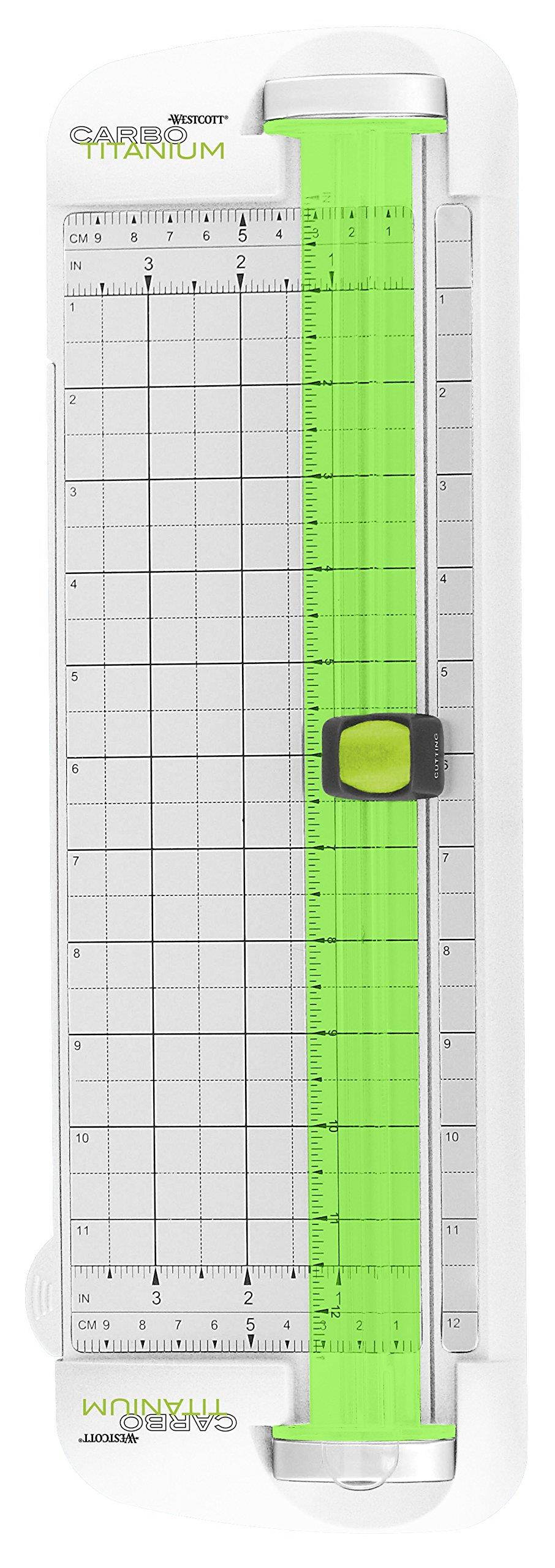 Westcott CarboTitanium Personal Trimmer 10 Sheets Plastic 6.88 x 12 16682