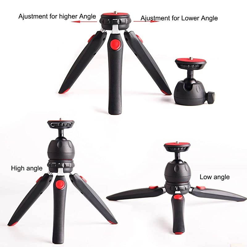 Camera Tripod with Wireless Remote, Phone GoPro Mount,Mini Tabletop Travel vlogging Tripod Stand for Phone Webcam,GoPro Action Cam/DSLR Canon Nikon Sony