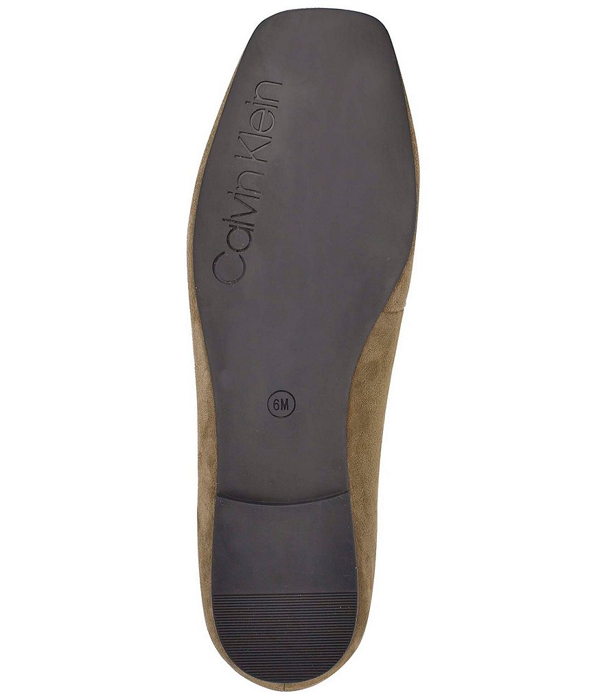 Calvin Klein Fancy Suede Square Toe Penny Loafers