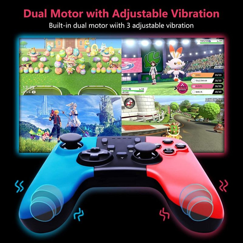 Ralthy Wireless Pro Controller for Switch, Extra Controller Gamepad Joystick for Switch Controllers, Supports Gyro Axis, Turbo and Dual Vibration