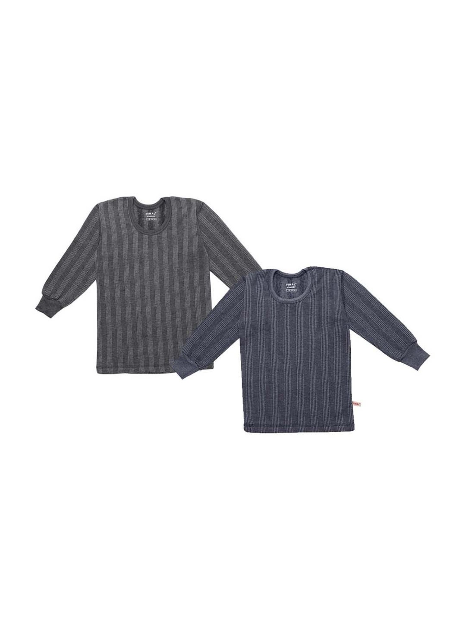 Vimal Jonney Kids Multicolor Regular Fit Thermal Tops - Pack of 2