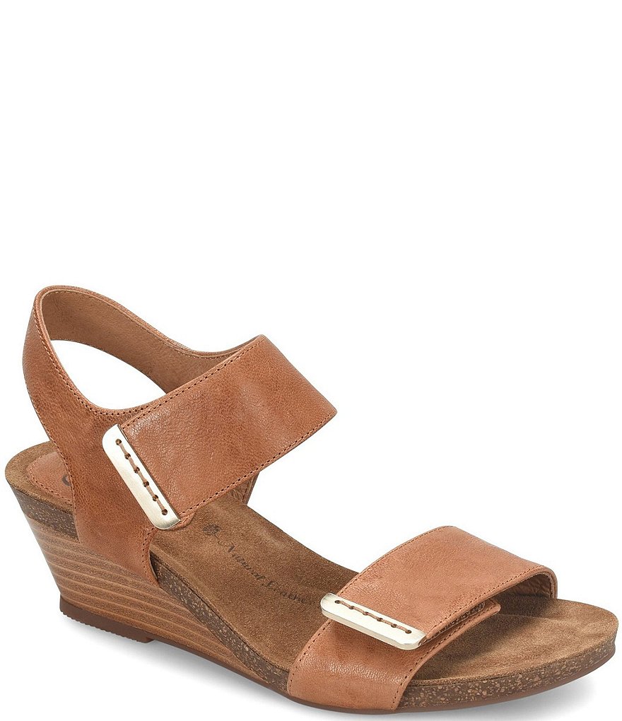 Sofft Verdi Leather Wedge Sandals