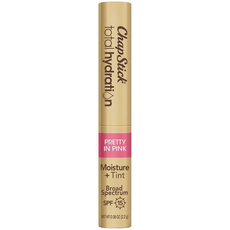 Chapstick Total Hydration Moisture + Tinted Lip Balm - SPF 15 - Pretty In Pink - 0.08oz