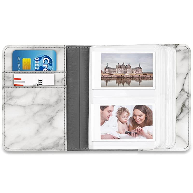 Mini Photo Album for Fujifilm Instax 3Inch Film 104 Pockets Photo Album for Fujifilm Instax Mini 9 Mini 8 Mini 90 Mini 25 Mini LiPlay Mini Link Printer Polaroid Snap PIC300 Marble