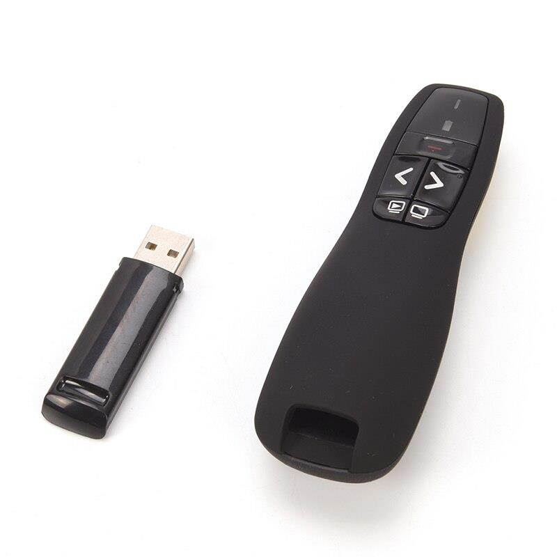 2.4Ghz USB RF Wireless Presenter Handheld Pointer PPT Remote Control with Red Laser Pointer Pen for Power Point Presentation