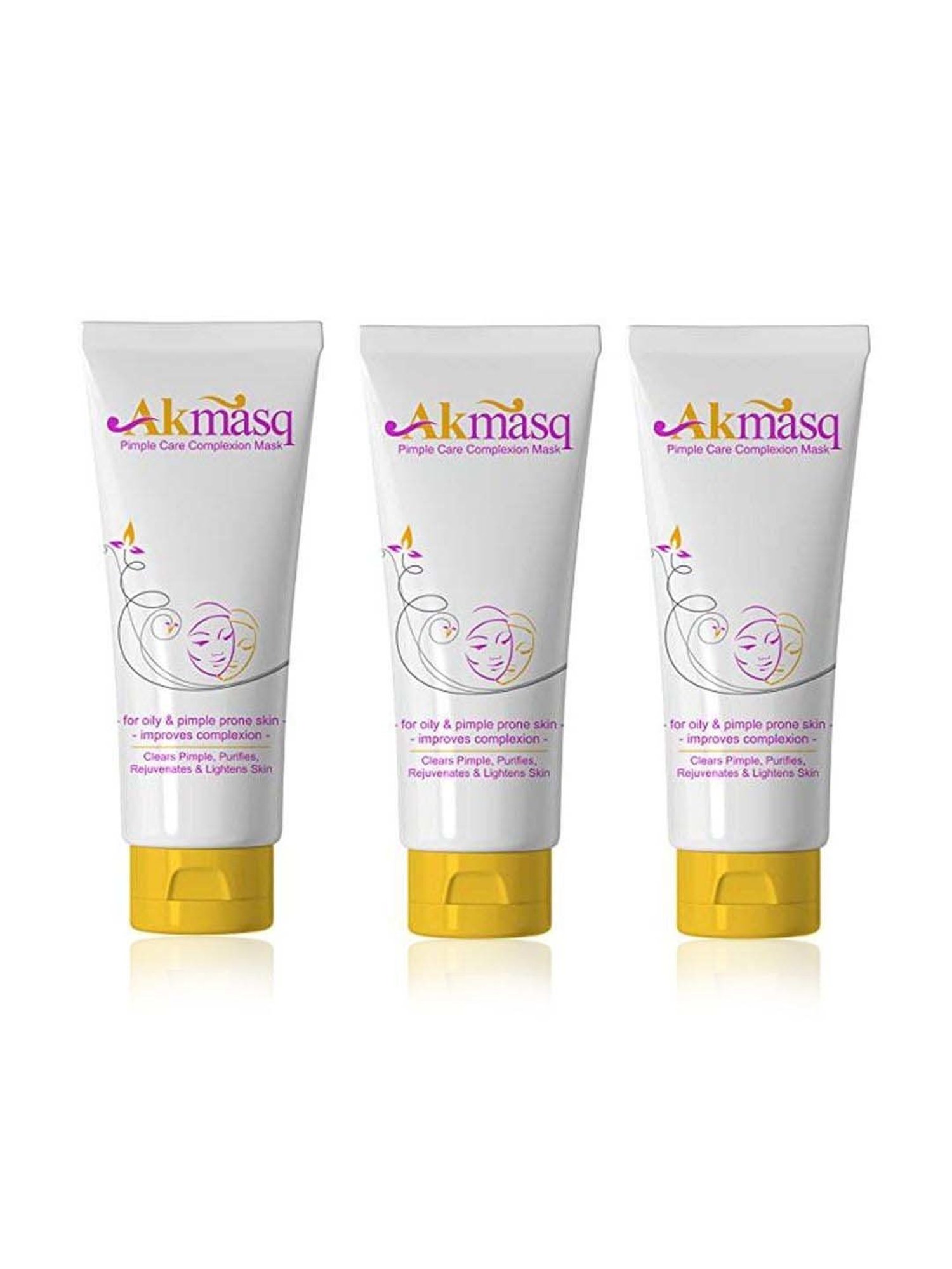 Akmasq Pimple Care Complexion Mask - Pack of 3 (70 gm Each)