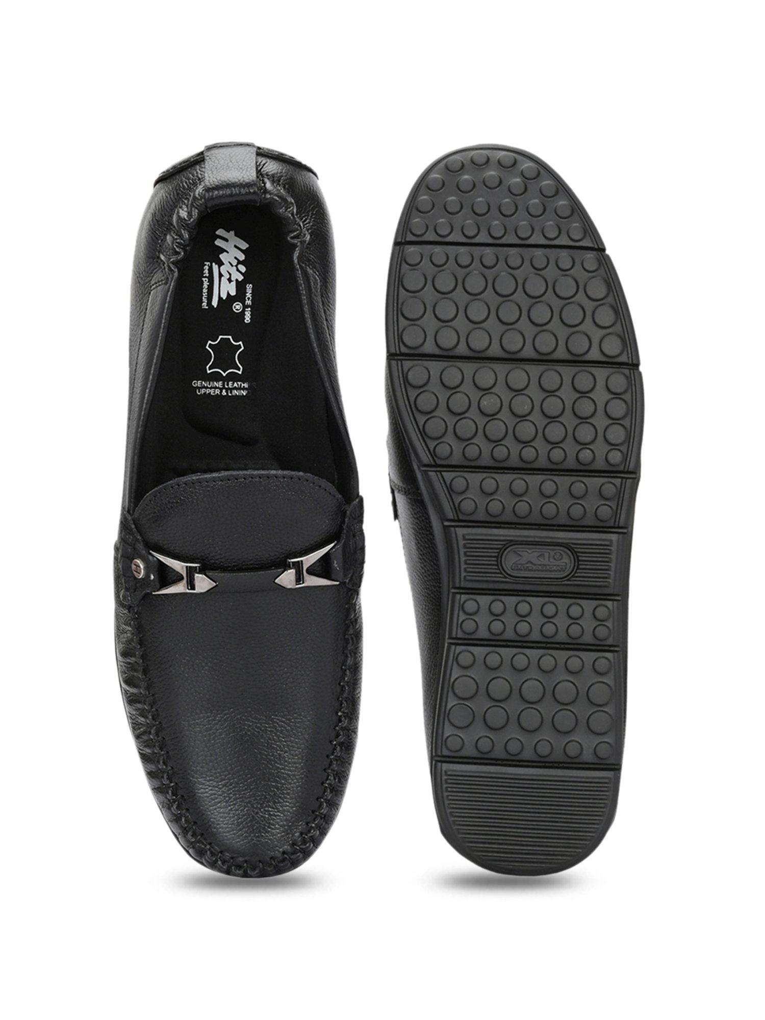 Hitz Men's Black Casual Loafers