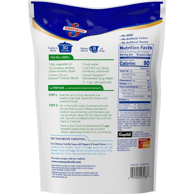 Swanson Soup Starter Chicken Tortilla - 6oz