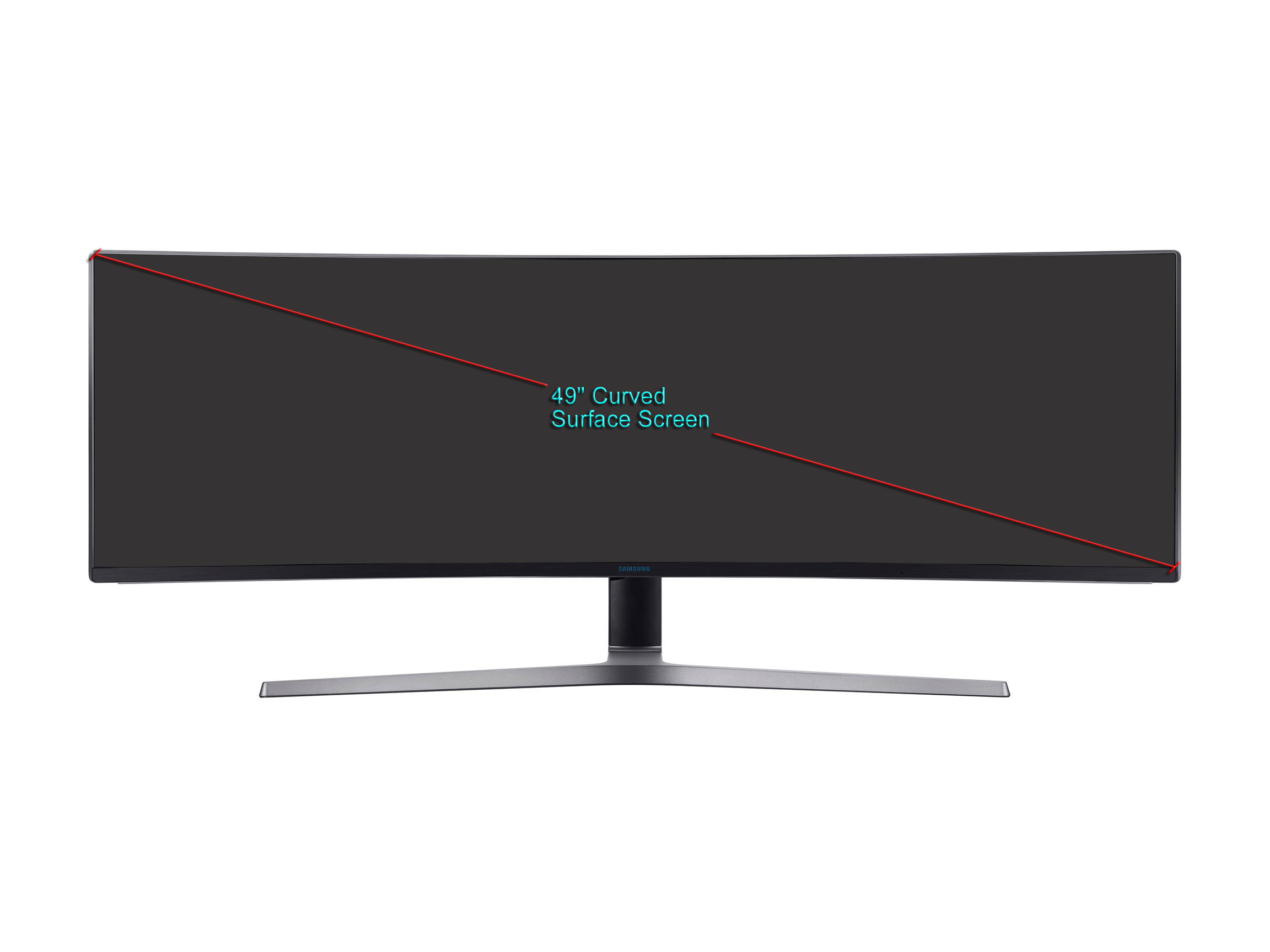 Samsung CHG90 Series C49HG90 49" 3840 x 1080 1ms 144Hz 2x HDMI DisplayPort Mini-DisplayPort HDR AMD FreeSync USB Hub QLED Curved Gaming Monitor