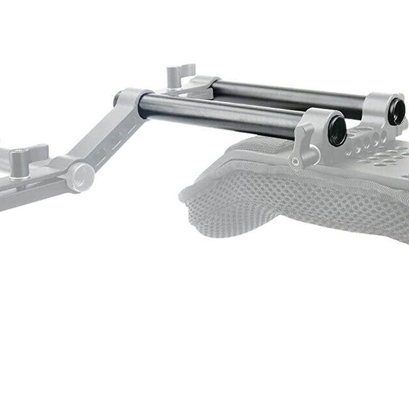 6 Inch 15mm Rods Aluminum Alloy Applicable for 15mm Rail Matt Box, DSLR Rig Rod Support, Pack of 2 - R071