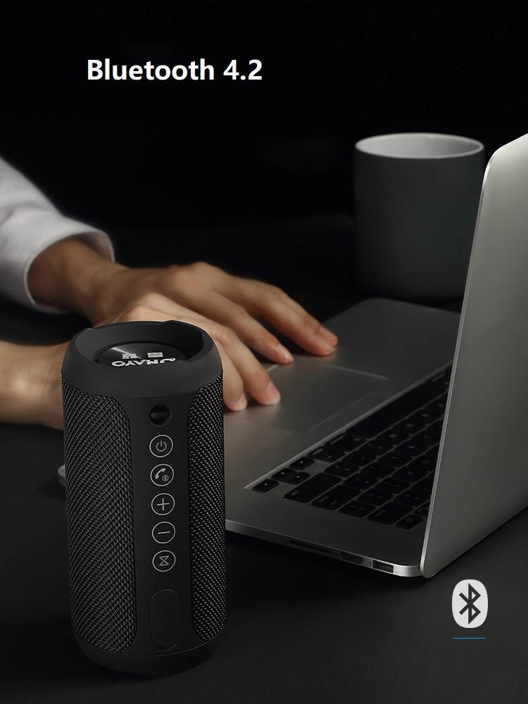 Ohayo X10 IPX 6 Waterproof Outdoor 3D Stereo Sound  Bluetooth 4.2  Portable Low Deep Bass Speaker-Red