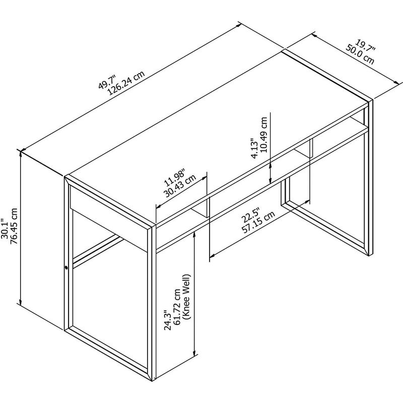 Atria Desk Return Charcoal Gray - Kathy Ireland Office