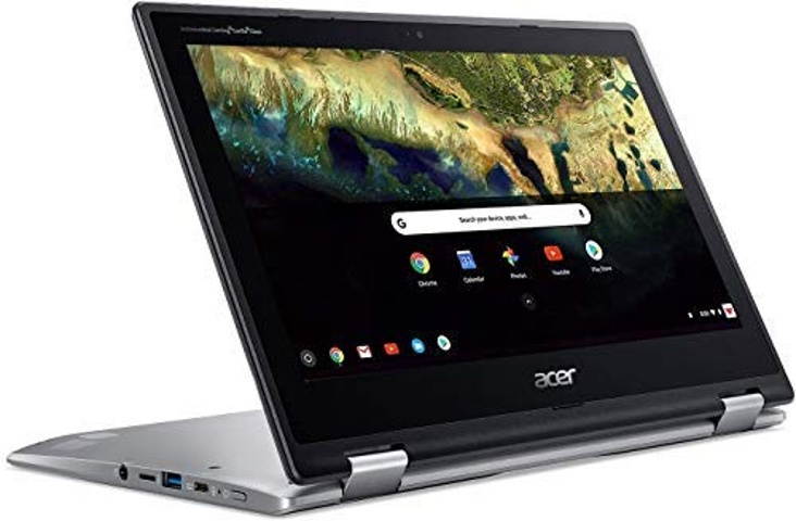 Acer Chromebook Spin 11.6" HD Touch Screen 2-in-1 Convertible Laptop, Intel Celeron N3350 up to 2.4GHz, 4GB DDR4, 32GB eMMC, Webcam, Oline Class Ready, Google Chrome OS, TWE Micro 64GB SD Card