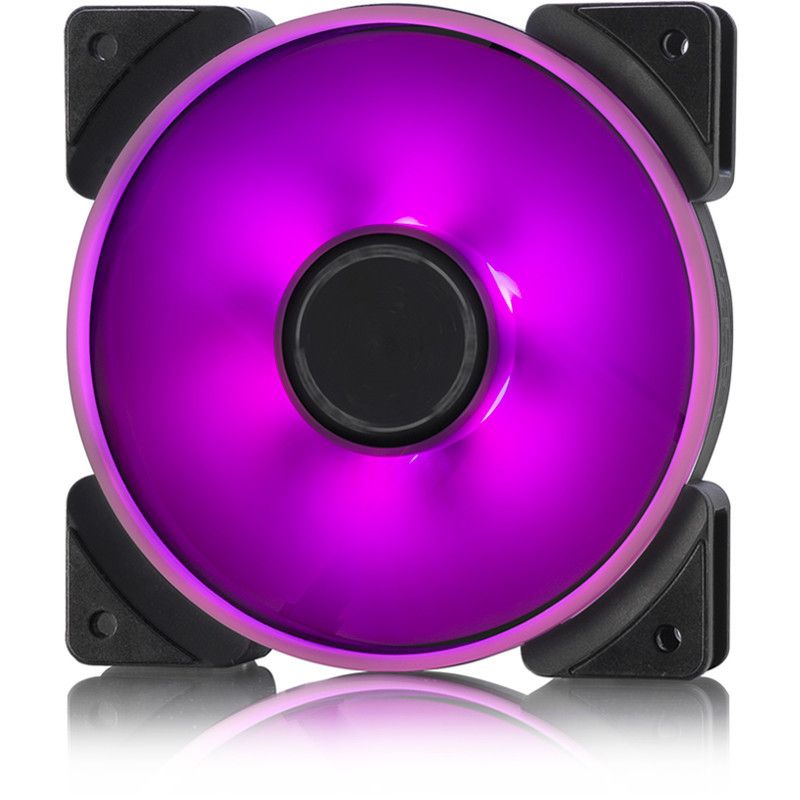 Fractal Design Prisma AL-12 Cooling Fan - 50.6 CFM - 19.5 dB(A) Noise - LLS Bearing - 3-pin - RGB LED - Rubber - 11.4 Year Life