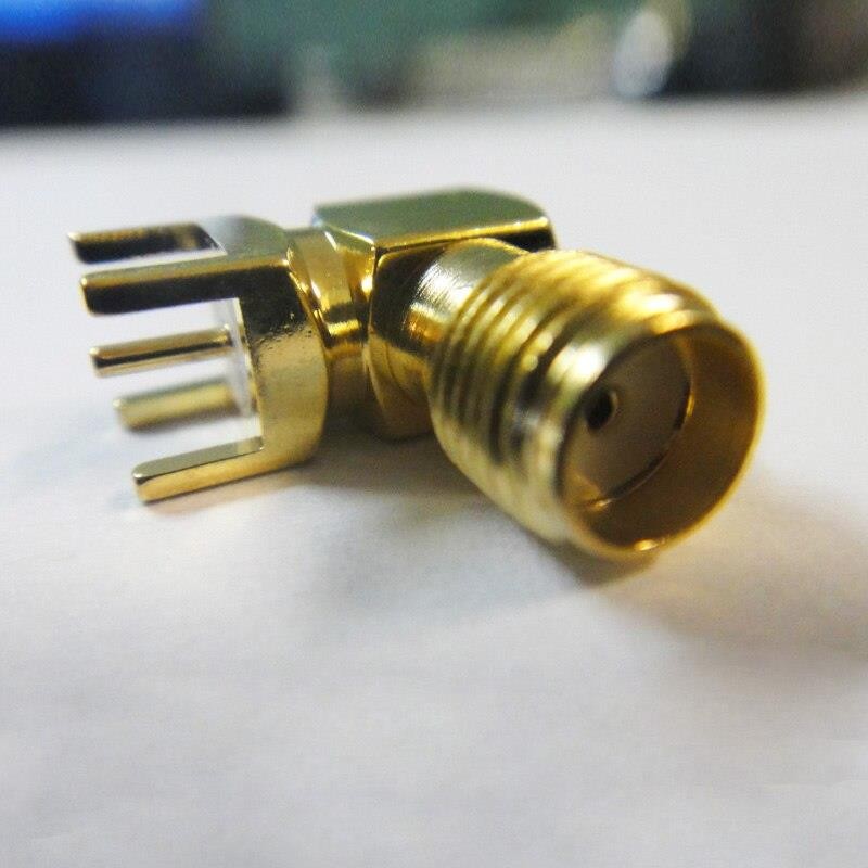 RF connector Edge PCB mount SMA female jack right angle goldplated coaxial adapter