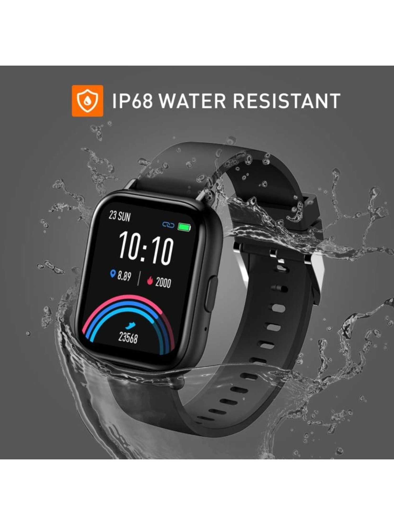 Gionee Stylfyt Ai Bluetooth Calling Metallic Frame Smartwatch (Matte Black Strap)