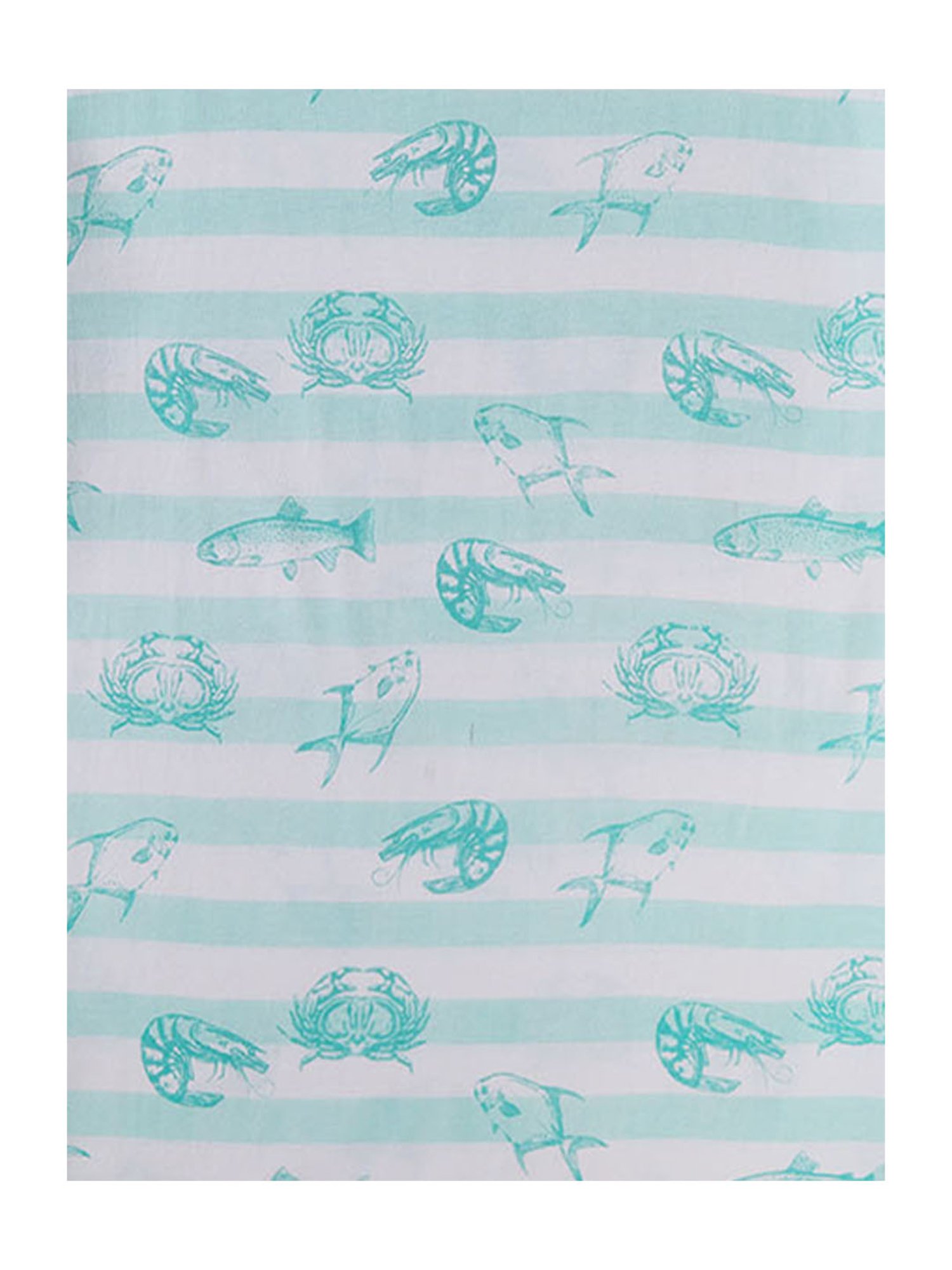 Cub McPaws Kids White & Blue Striped  T-Shirt