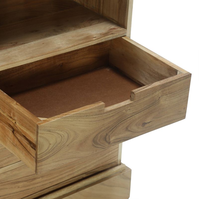 Laymon Modern Industrial Handcrafted Acacia Wood Live Edge Sideboard with Sliding Door Natural/Black - Christopher Knight Home