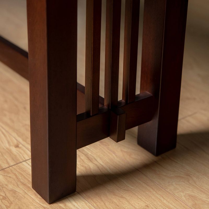 60" Cappuccino Wood Kitchen Dining Bench - Saracina Home