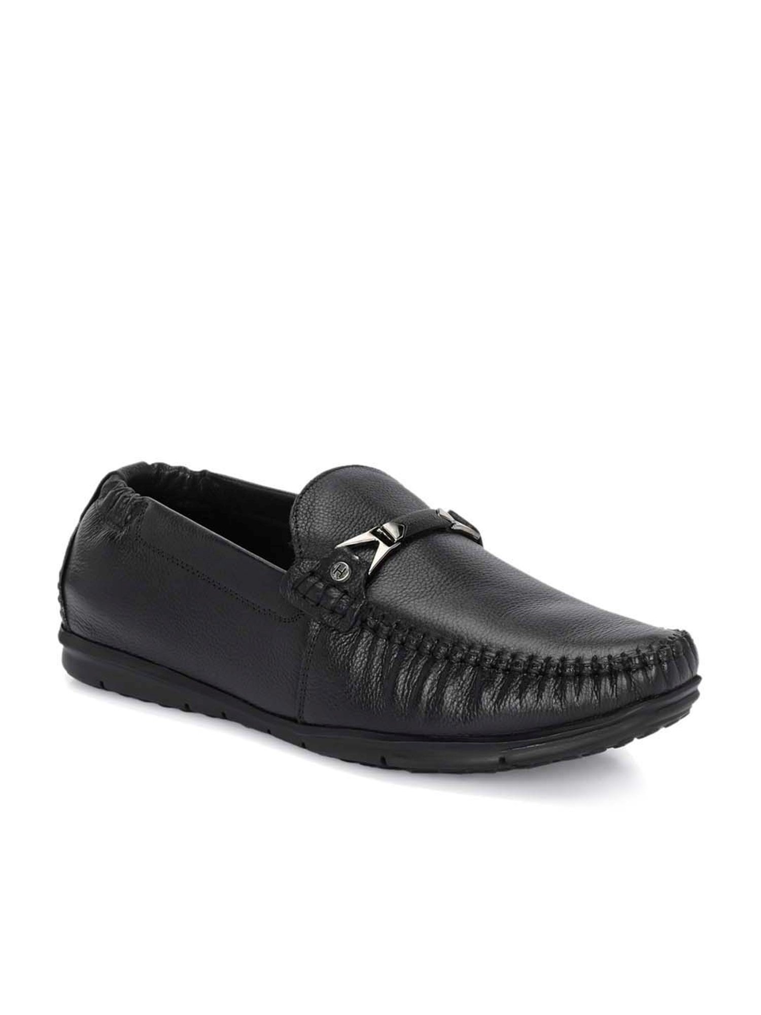 Hitz Men's Black Casual Loafers