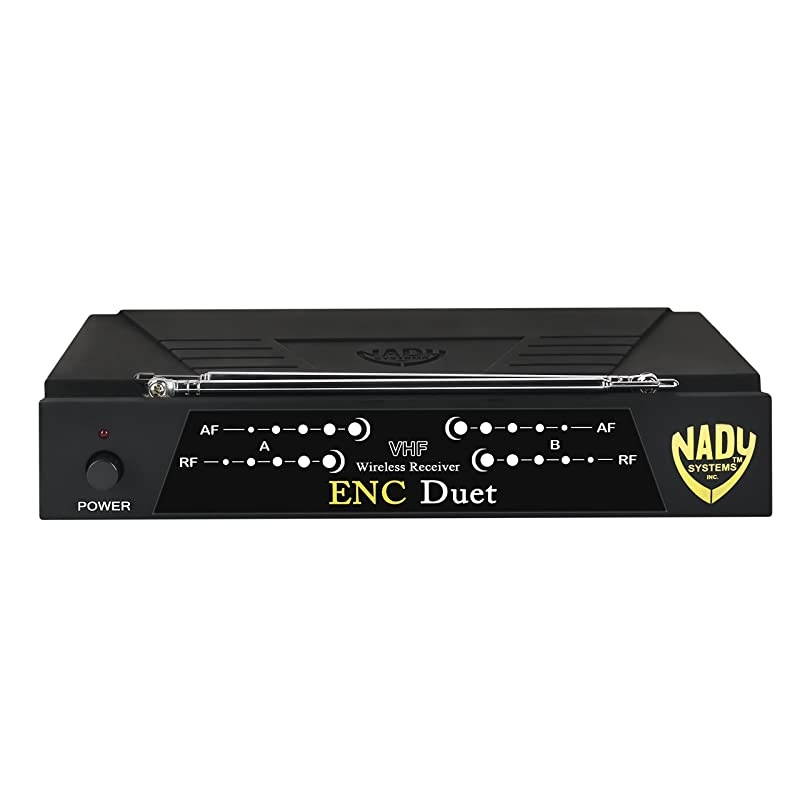 ENC DUET Wireless Dual Channel HandheldLavalierHeadset Microphone System with 2 Wireless Transmitters