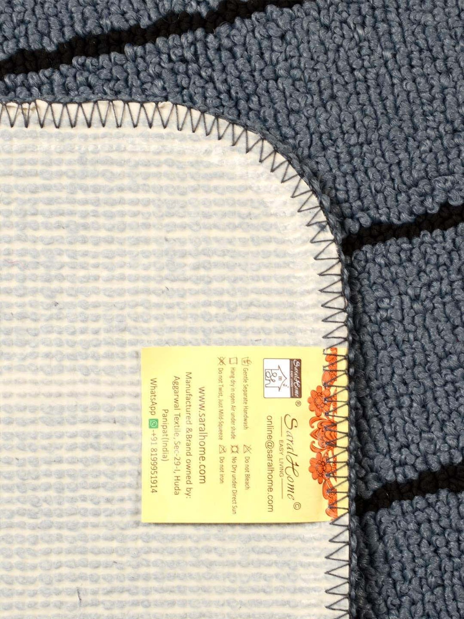 Saral Home Sky Blue Anti Slip Kitchen Runner - Set of 1