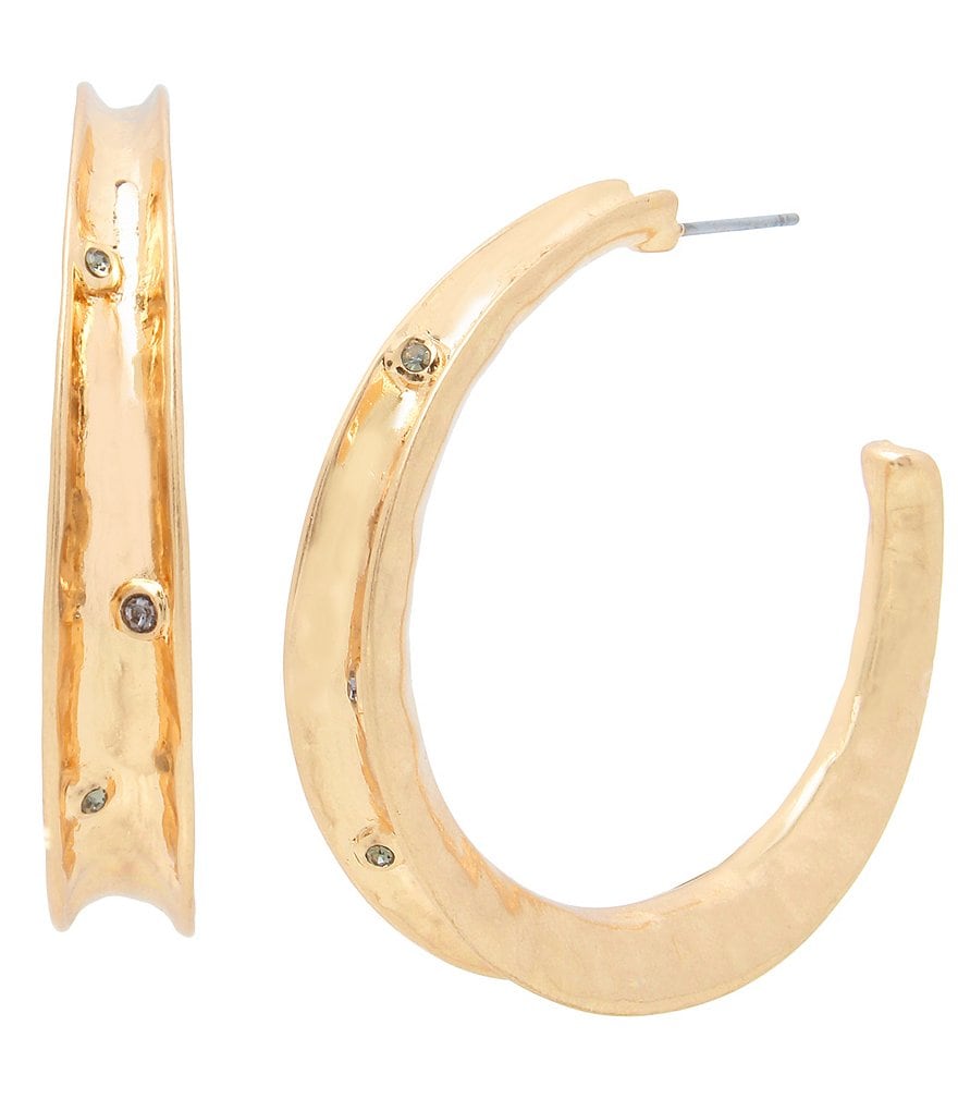 Robert Lee Morris Soho Stone Hoop Earrings