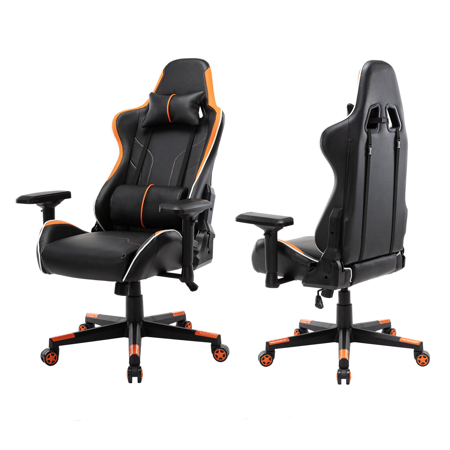 Gaming Chair, UHOMEPRO PU Leather High Back Computer Chair Office Chair, Home Desk Chair, PC Racing Chair, Executive Ergonomic Adjustable Task Chair with Headrest and Lumbar Support