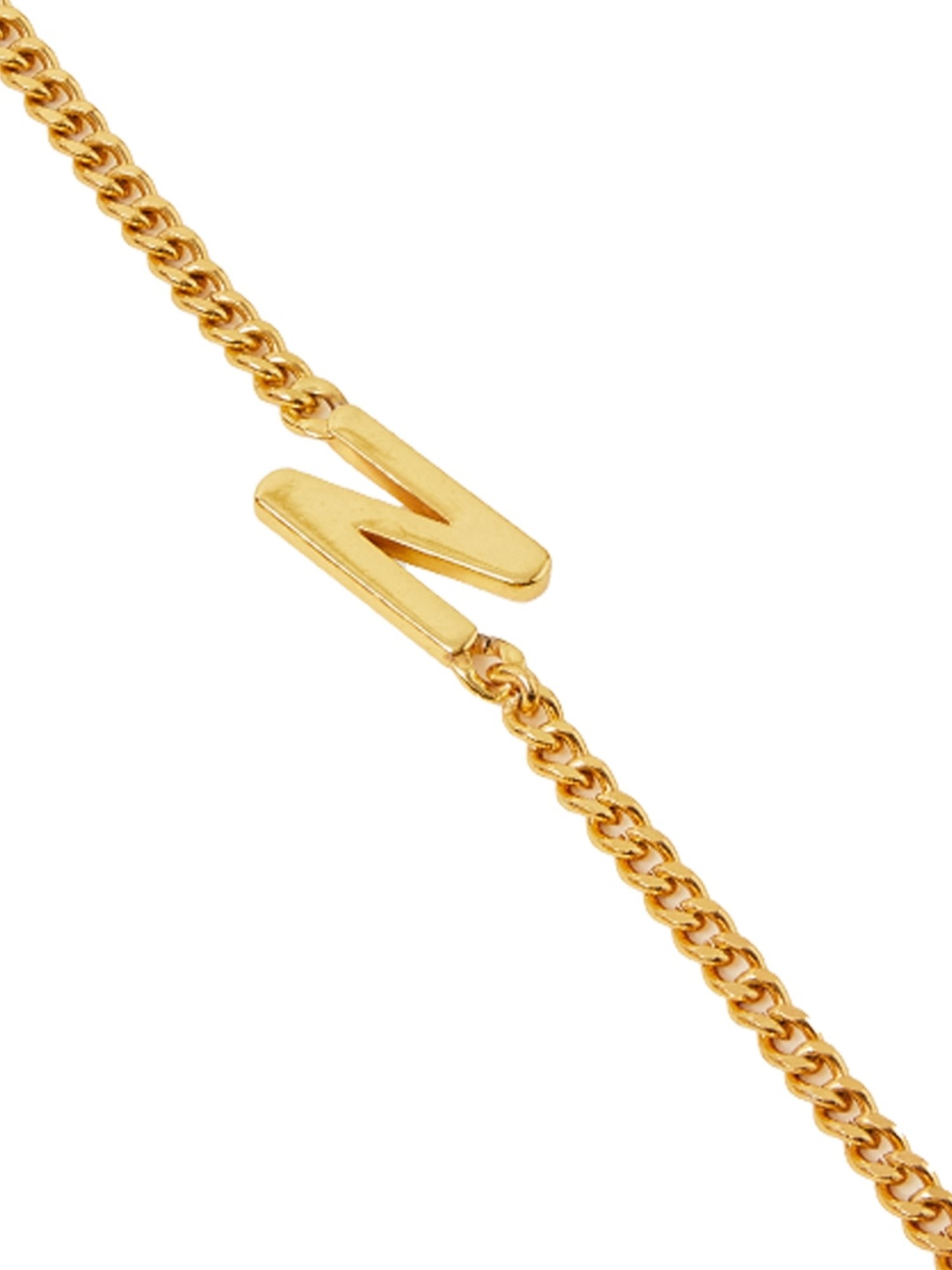 Accessorize London Women's Z Real Gold Plated East West Initial Bracelet Letter N
