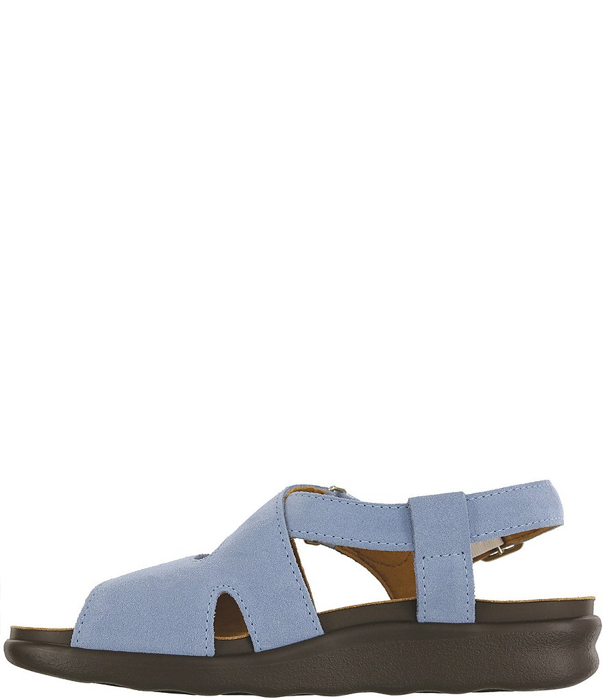 SAS Huggy Suede Adjustable Wedge Sandals